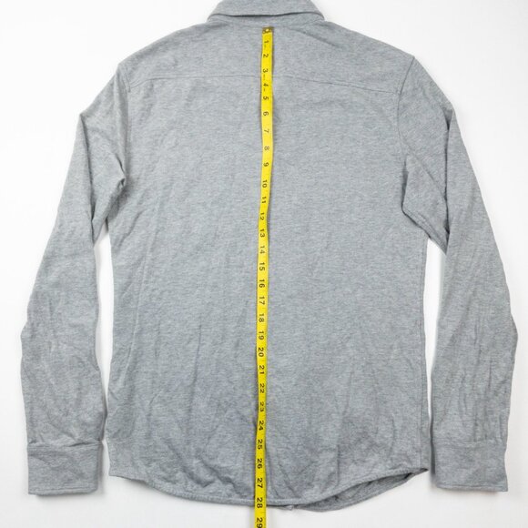 Faherty Thompson Pique Button Down Shirt Men's Small Gray Long Sleeve MXF2207 - Picture 10 of 13